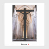 Kruisbeeld met Jezus Christus. Gotische Abdij van Sticker (Vel)