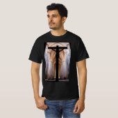 Kruisbeeld met Jezus Christus. Gotische Abdij van  T-shirt (Voorkant volledig)