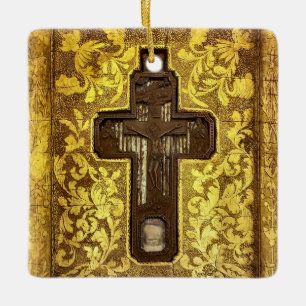 Kruisbeeld met relieken van heiligen Orthodoxe ico Keramisch Ornament
