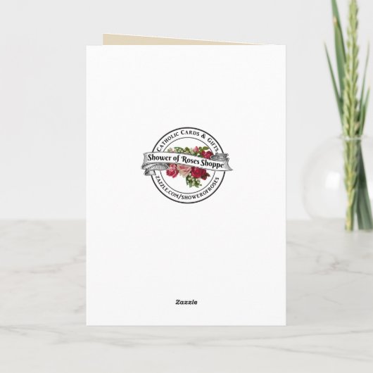 Kruisbeeld Rode Rozen St. Therese Healing Prayer Kaart (Achterkant)