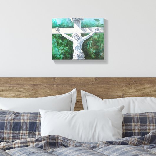 Kruisbeeld van de Opstanding Canvas Afdruk (Insitu (Slaapkamer))