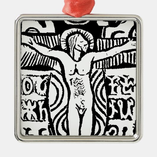 Kruisbeeldje Metalen Ornament (Voorkant)