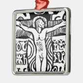 Kruisbeeldje Metalen Ornament (Links)