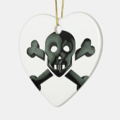 kruisbeenderen keramisch ornament (Links)