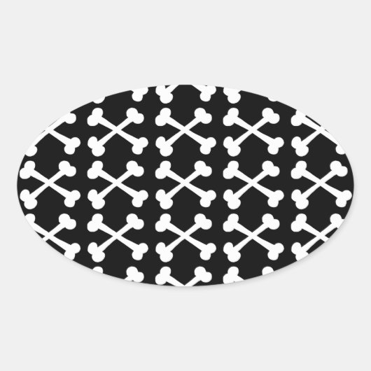 kruisbeenderen ovale sticker (Voorkant)