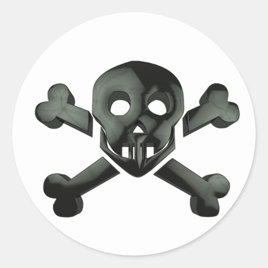 kruisbeenderen ronde sticker (Voorkant)