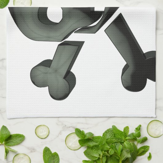 kruisbeenderen theedoek (Gevouwen)