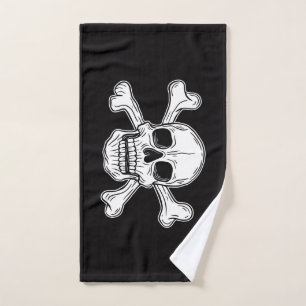 kruisbeenderen van de piraatschedel bad handdoek