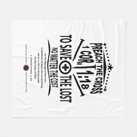 Kruisbericht Fleece Deken (Voorkant (Horizontaal))