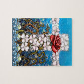 Kruisbloem Roos Legpuzzel (Horizontaal)