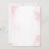 Kruisbloem roze bloem doop uitnodiging (Achterkant)