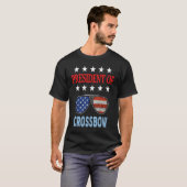 Kruisboog Accessoires USA Flag Kruisboog Gezegde T-shirt (Voorkant volledig)
