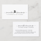 Kruisbreimachine, handgemaakt garen, boutique visitekaartje (Voorkant / Achterkant)