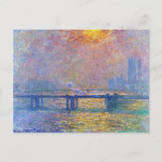 Kruisbrug, de Theems, Claude Monet Briefkaart (Voorkant)