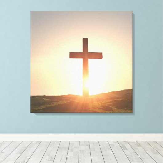 Kruiscanvas Canvas Afdruk (Insitu (Houten vloer))