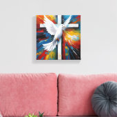 Kruiscanvas (glans) canvas afdruk (Insitu (Woonkamer))
