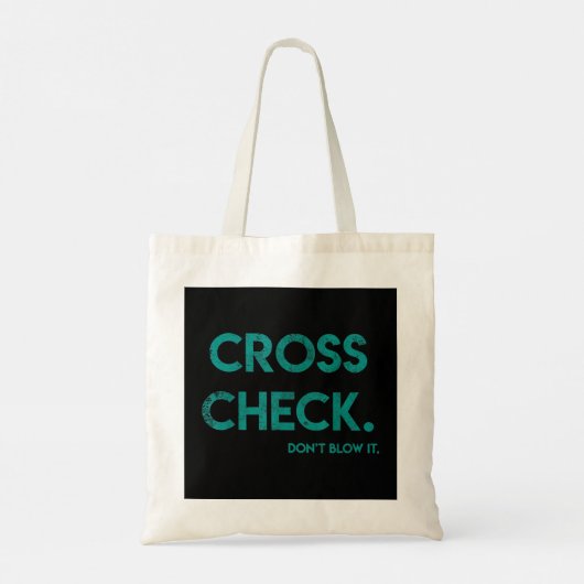 Kruiscontrole. Bleef het niet grappig citaatvliege Tote Bag (Achterkant)