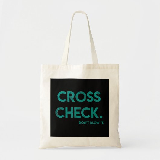 Kruiscontrole. Bleef het niet grappig citaatvliege Tote Bag (Voorkant)