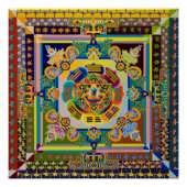 Kruiscultuur mandala perfect poster (Voorkant)