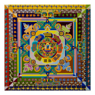Kruiscultuur mandala perfect poster