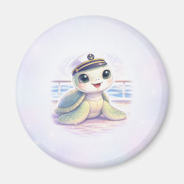 Kruisdeurmagneet - Kawaii Schildpad Scheepvaartont Magneet