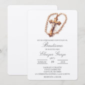 Kruisdoop in het Spaans Uitnodiging (Voorkant / Achterkant)