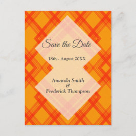 Kruisdoorsnede Happy Red & Geel/Sinaasappel Aankondigingskaart