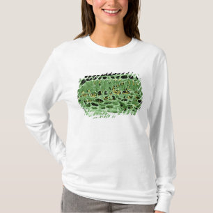 Kruisdoorsnede van leder t-shirt