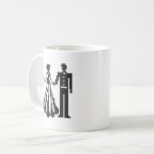 KRUISELEGANT KROSS-STICH ONTWERP VOOR BRIDE EN GRO KOFFIEMOK (Voorkant links)