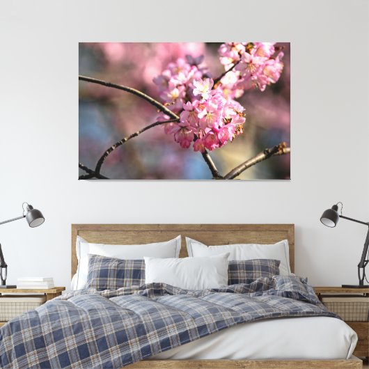 Kruiselende Kersentakjes In De Tuin Canvas Afdruk (Insitu (Slaapkamer))