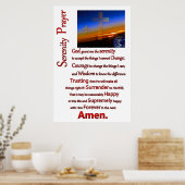 kruisen die in de ruimte drijven De dienst gebed Poster (Keuken)