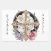 Kruisen en geschriften voor condoleances inpakpapier vel (Voorkant 2)