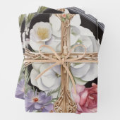 Kruisen en geschriften voor condoleances inpakpapier vel (In situ)