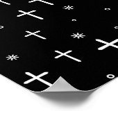 Kruisen en sterren patroon poster (Hoek)