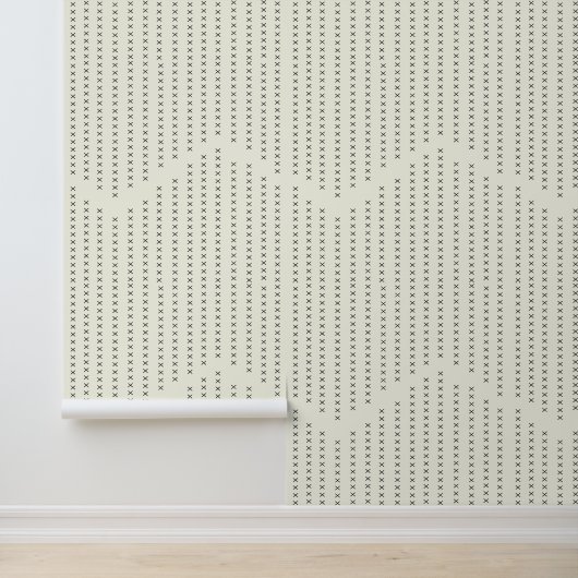 Kruisen en ZigZag Negatieve ruimte Wallpaper Behang (Applicatie)