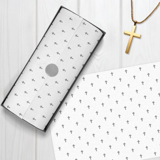 Kruisen - Grijs Tissuepapier