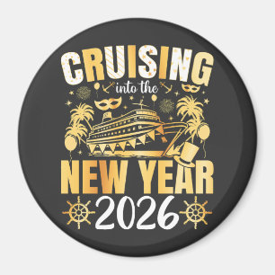 Kruisen het nieuwe jaar 2026 in Cirkel Magneet