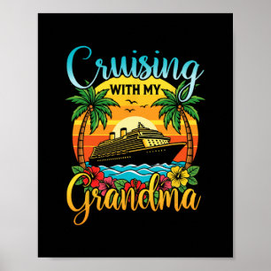 Kruisen met mijn oma Oma Cruise Vakantie Poster