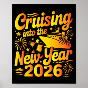 Kruisen naar het nieuwe jaar 2026 Gezinscruise Vak Poster