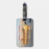 Kruisen naar Nassau Gepersonaliseerd Bagagelabel (Achterkant verticaal)