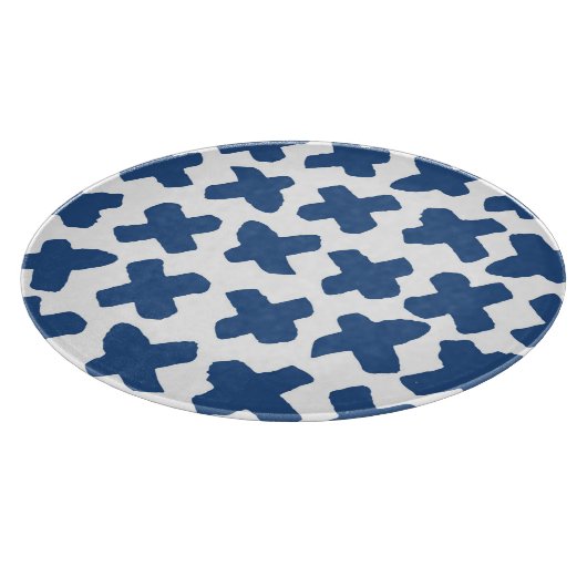 Kruisen Shibori: Indigo Batik patroon Snijplank (Hoek)