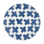 Kruisen Shibori: Indigo Batik patroon Snijplank (Voorkant)