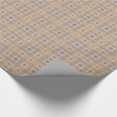 Kruisen vintage patroon cadeaupapier (Hoek)