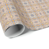 Kruisen vintage patroon cadeaupapier (Rol Hoek)