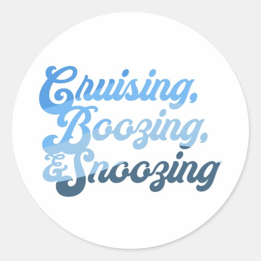 Kruisen, Zuipen & Pitten Ronde Sticker (Voorkant)