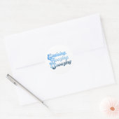 Kruisen, Zuipen & Pitten Ronde Sticker (Envelop)