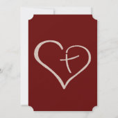 Kruisend Hart Religieuze Huwelijksuitnodigingen (2 Kaart (Achterkant)