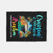 Kruisend samen aruba 2026 gezinscruise fleece deken (Voorkant (Horizontaal))