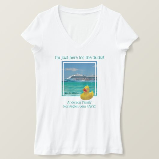 Kruisend shirt van eenden (Design voorkant)
