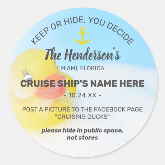 Kruisende eenden | Game behouden of verbergen Ronde Sticker (Voorkant)